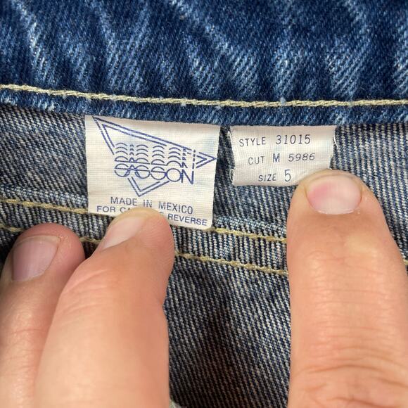 VTG Sasson Jeans Women's 5 Blue Dark Wash Style 31015 High Waist Straight Leg - Picture 5 of 11